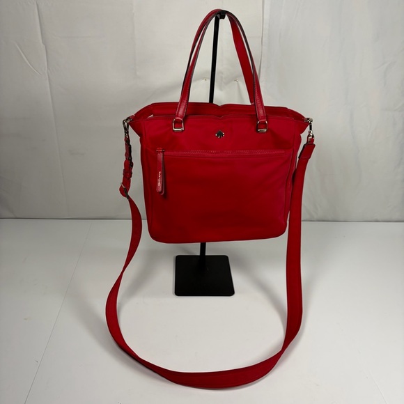 kate spade Handbags - Kate Spade New York Red Nylon Satchel Tote Crossbody Bag